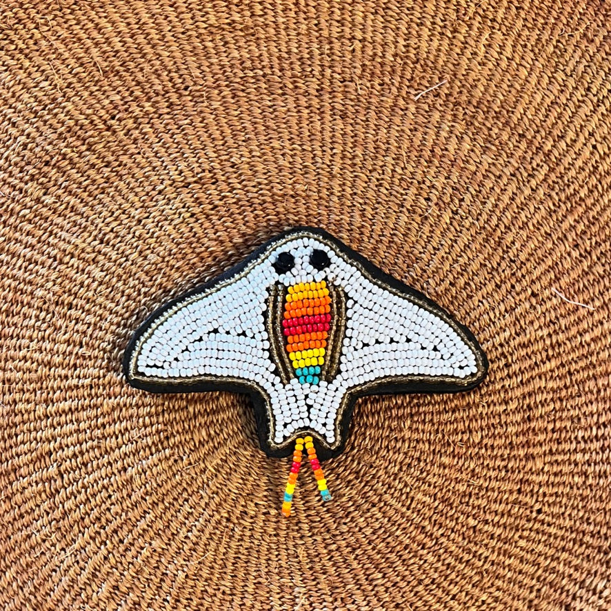 Stingray Beaded Keychain