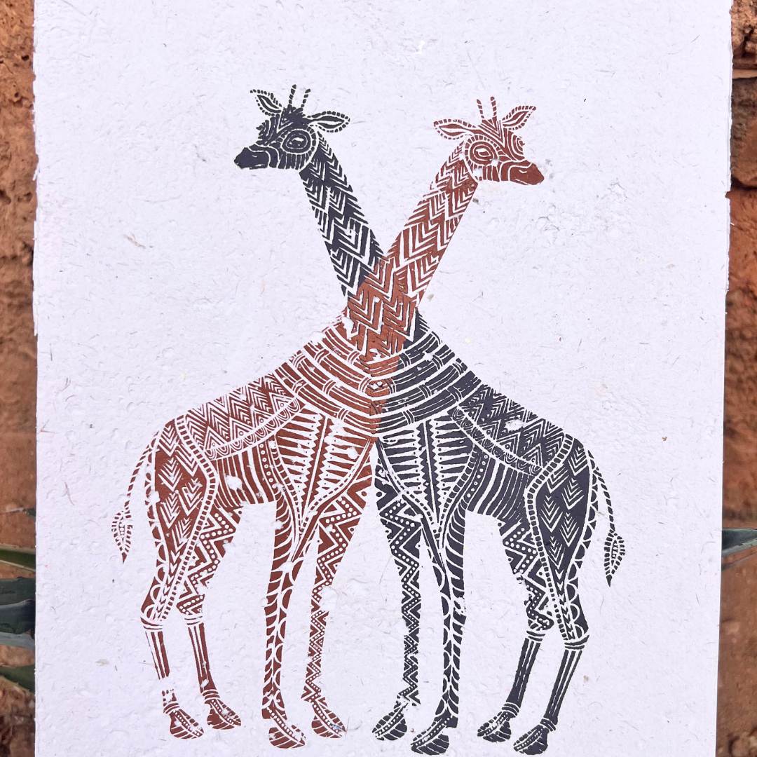 Wildlife Print On Elephant Dung Paper