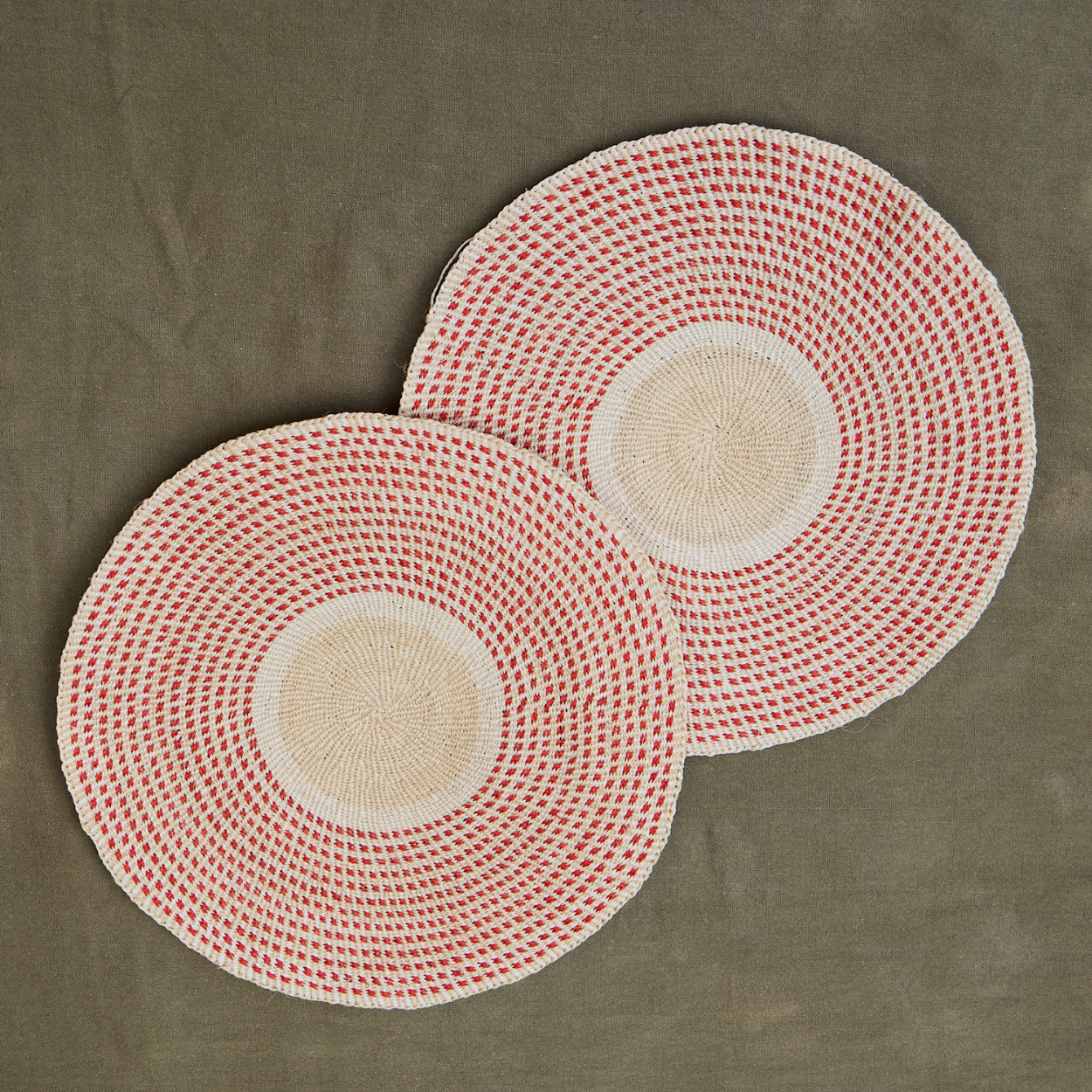 Fineweave Placemat Set of Two  - Miniblock Design