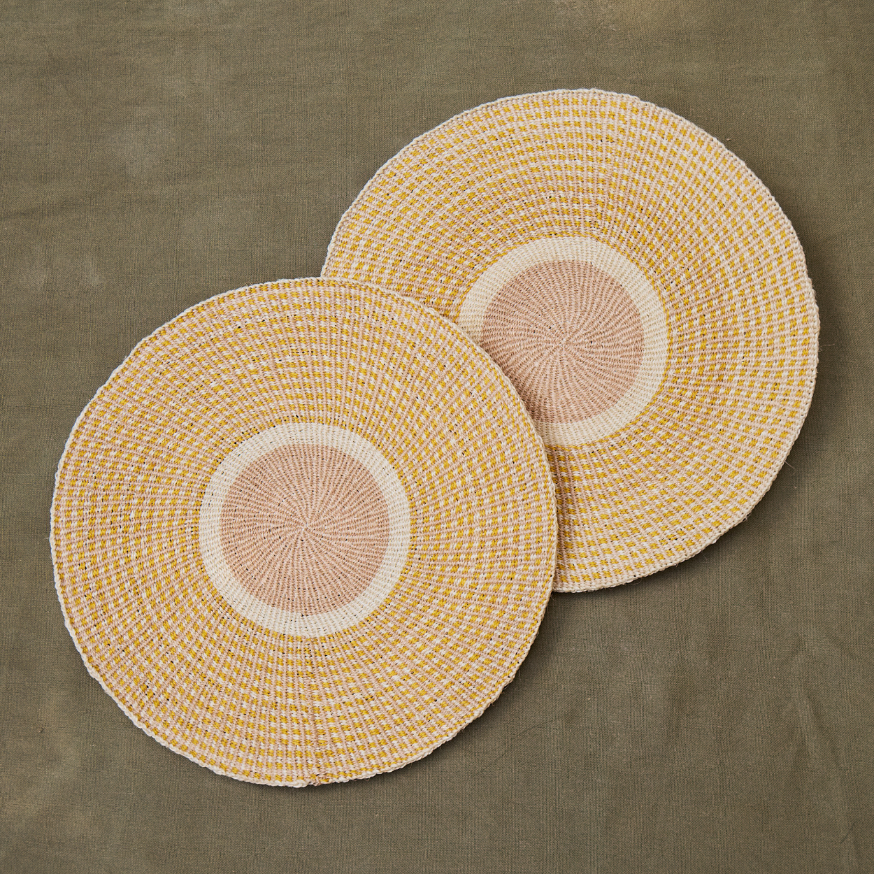 Fineweave Placemat Set of Two  - Miniblock Design