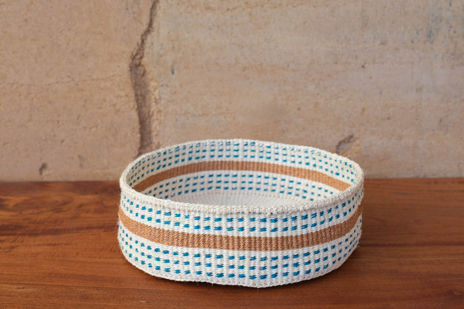 Sisal Tray Basket - Dotty